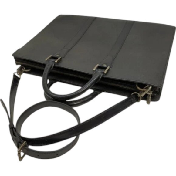 222280BO (L4) Louis Vuitton Crossbody Bag Black Taiga Leather - Picture 2 of 9